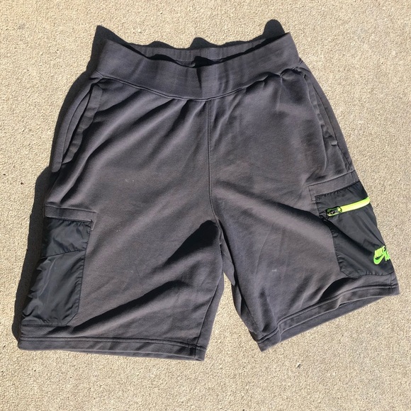 grey nike sweat shorts